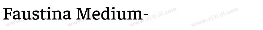Faustina Medium字体转换